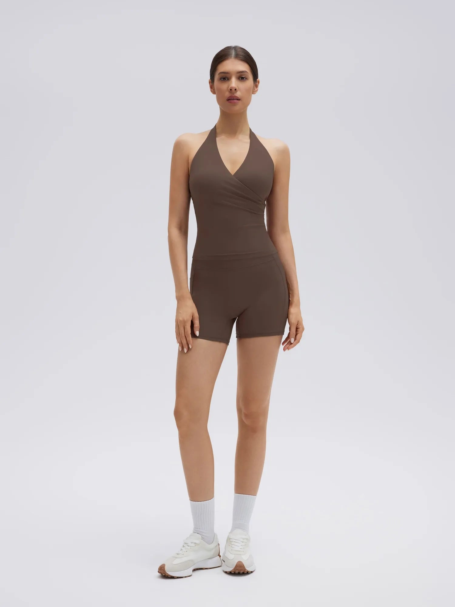 Padded Halter Open Back 2 Piece Workout Sets-SUUKSESS-SUUKSESS