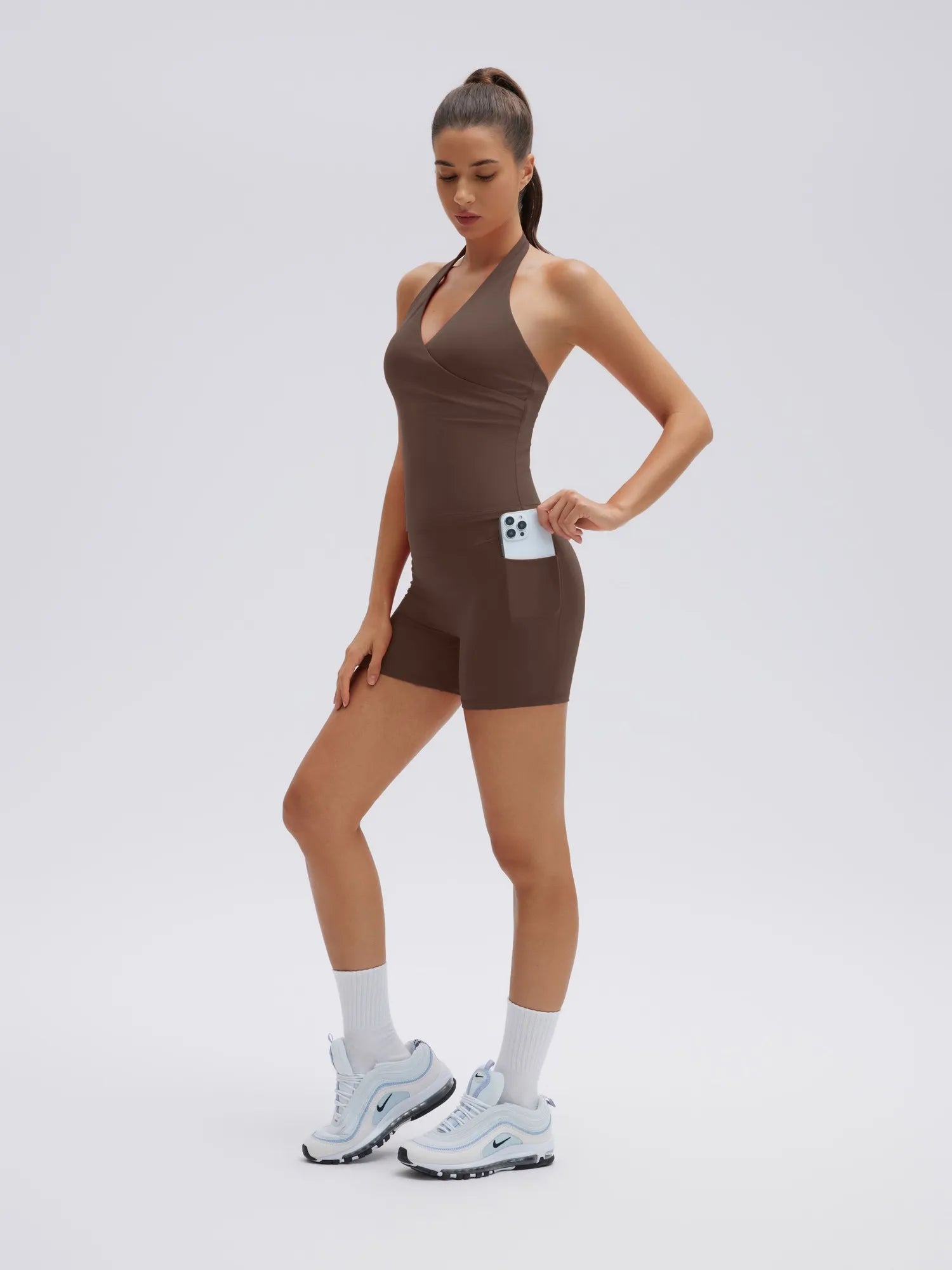 Padded Halter Open Back 2 Piece Workout Sets-SUUKSESS-SUUKSESS
