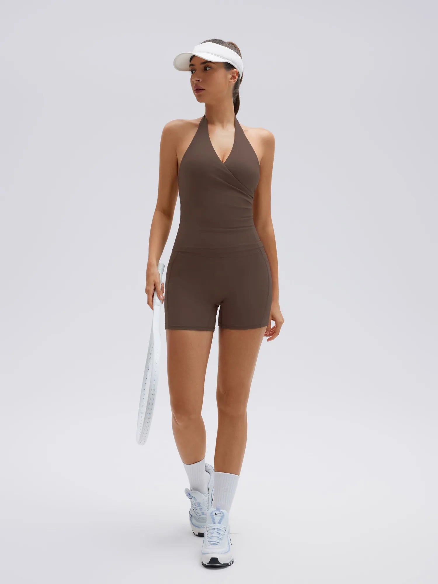 Padded Halter Open Back 2 Piece Workout Sets-SUUKSESS-SUUKSESS