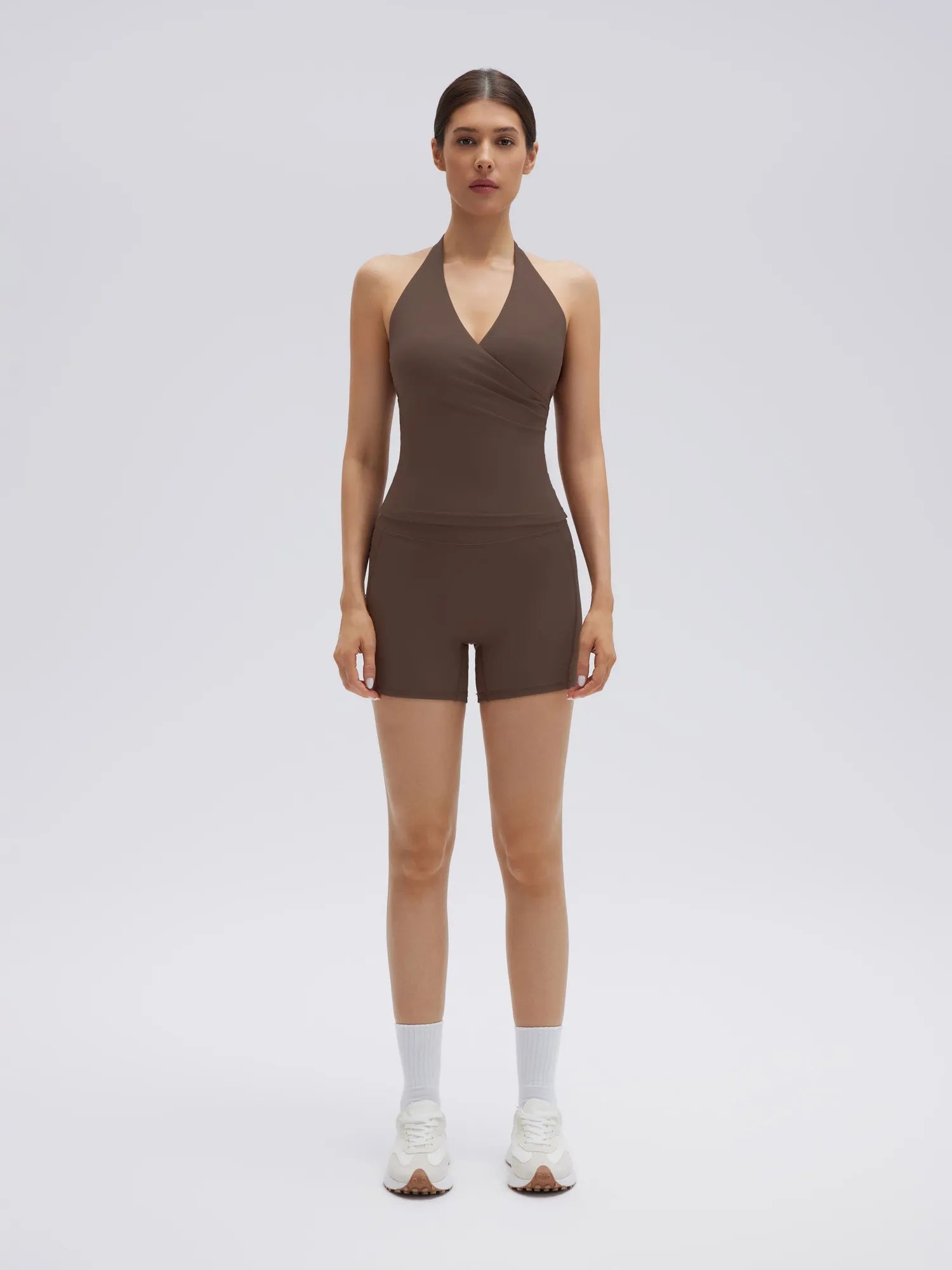 Padded Halter Open Back 2 Piece Workout Sets-SUUKSESS-SUUKSESS