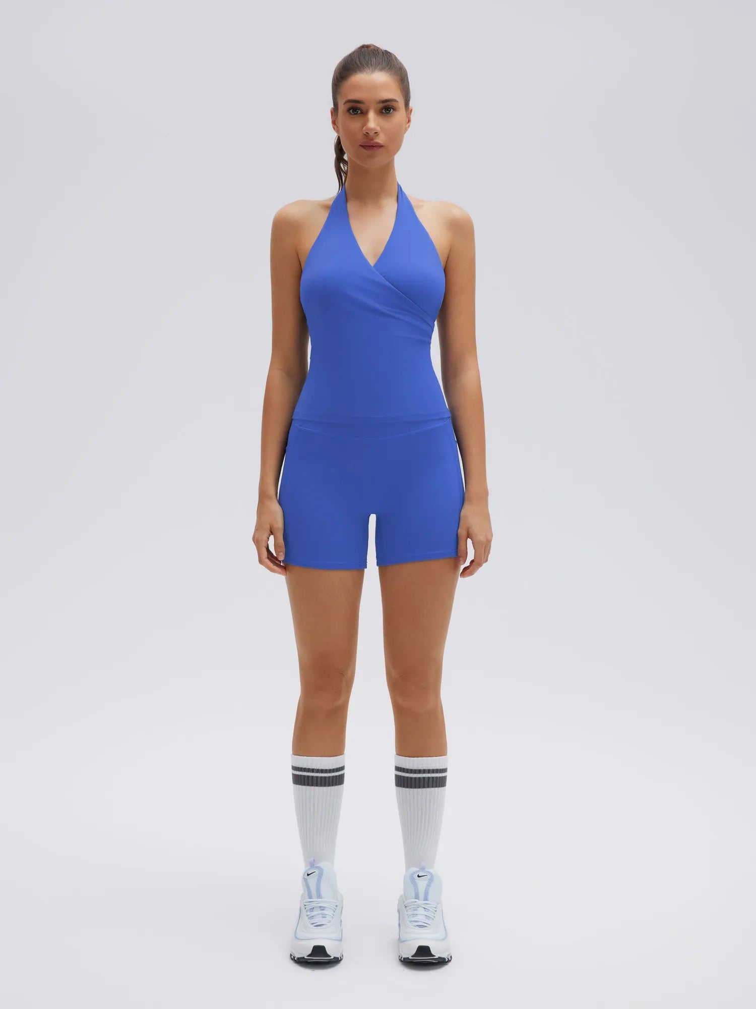 Padded Halter Open Back 2 Piece Workout Sets