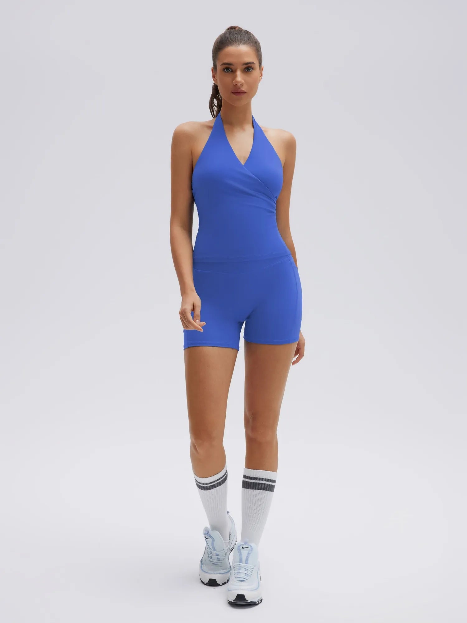 Padded Halter Open Back 2 Piece Workout Sets
