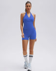 Padded Halter Open Back 2 Piece Workout Sets