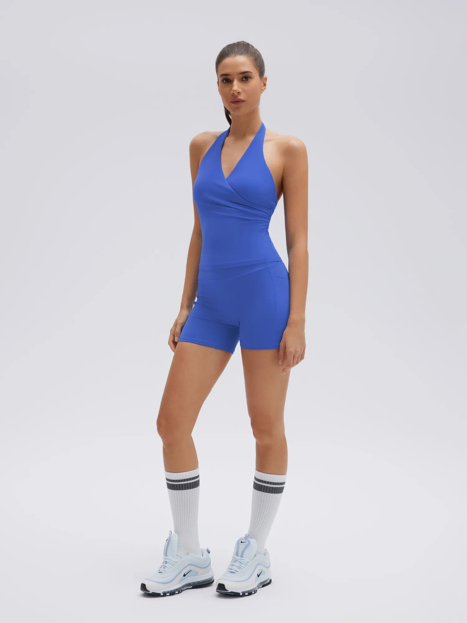 Padded Halter Open Back 2 Piece Workout Sets