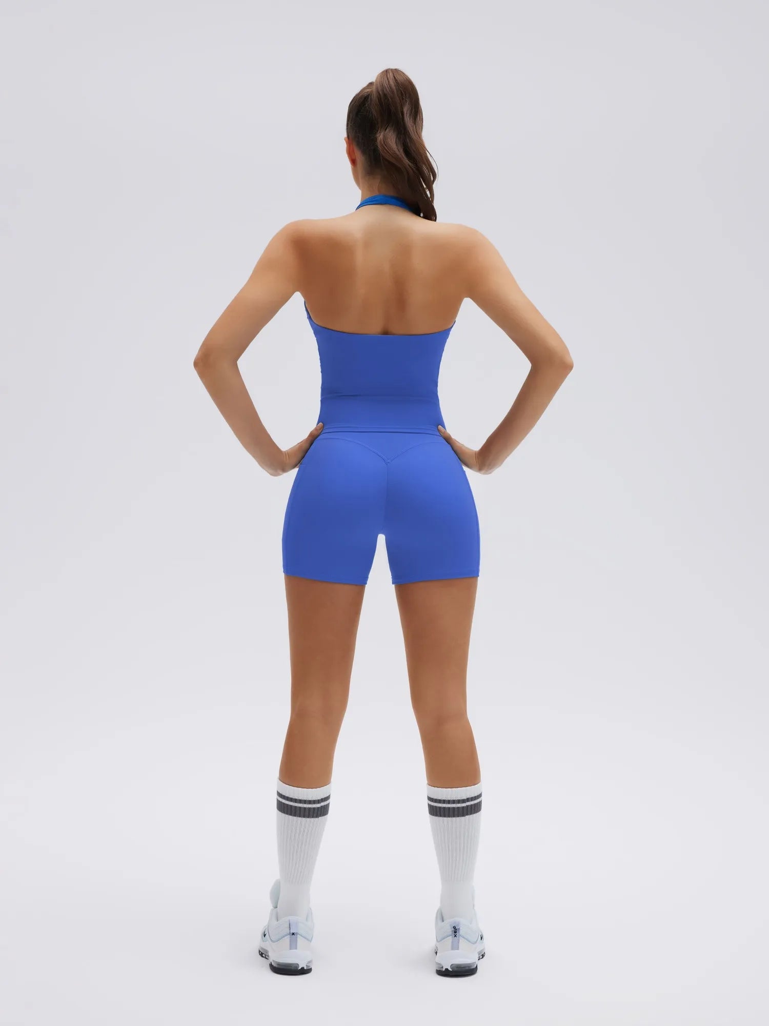 Padded Halter Open Back 2 Piece Workout Sets