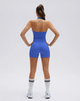 Padded Halter Open Back 2 Piece Workout Sets