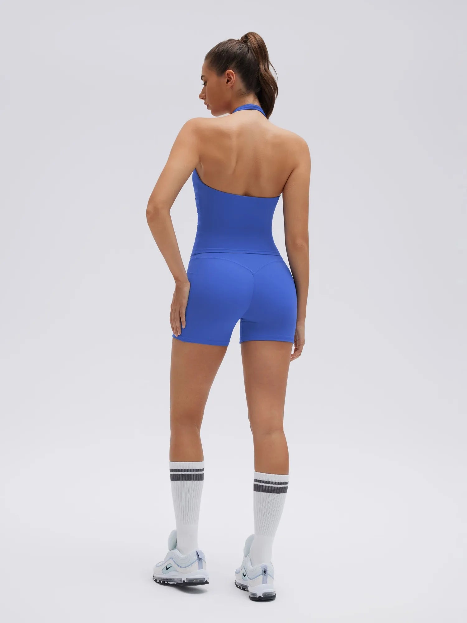 Padded Halter Open Back 2 Piece Workout Sets