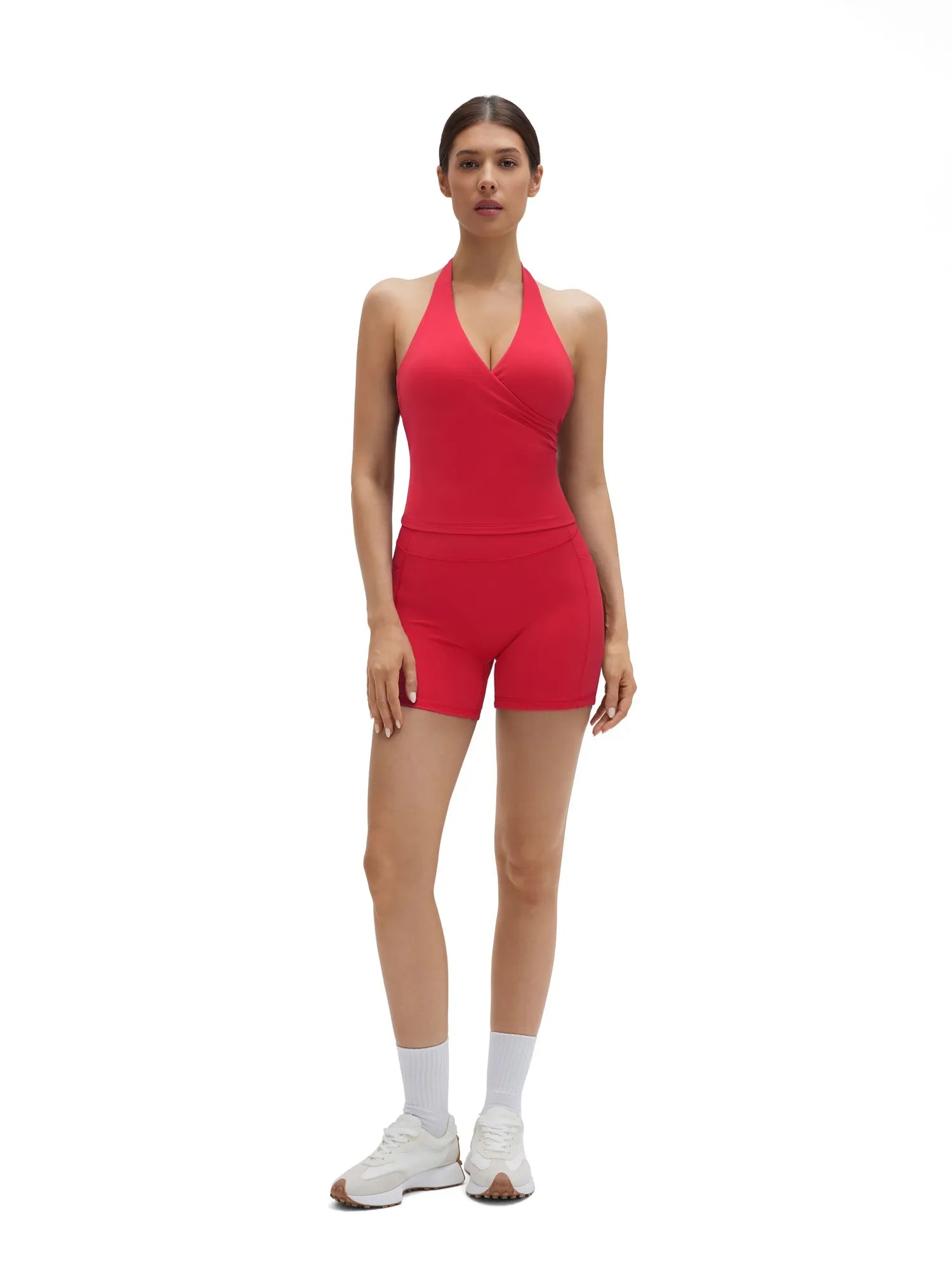 Padded Halter Open Back 2 Piece Workout Sets-SUUKSESS-SUUKSESS