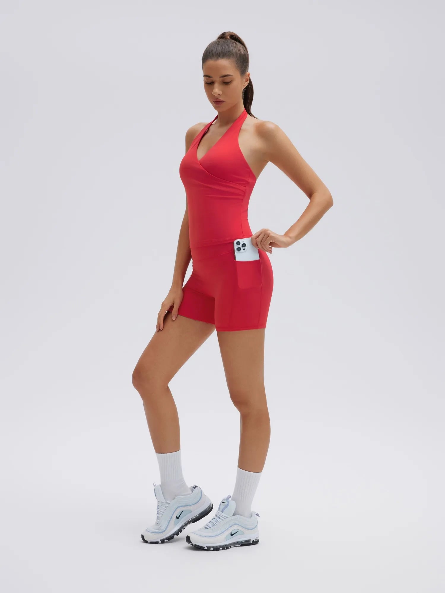 Padded Halter Open Back 2 Piece Workout Sets-SUUKSESS-SUUKSESS