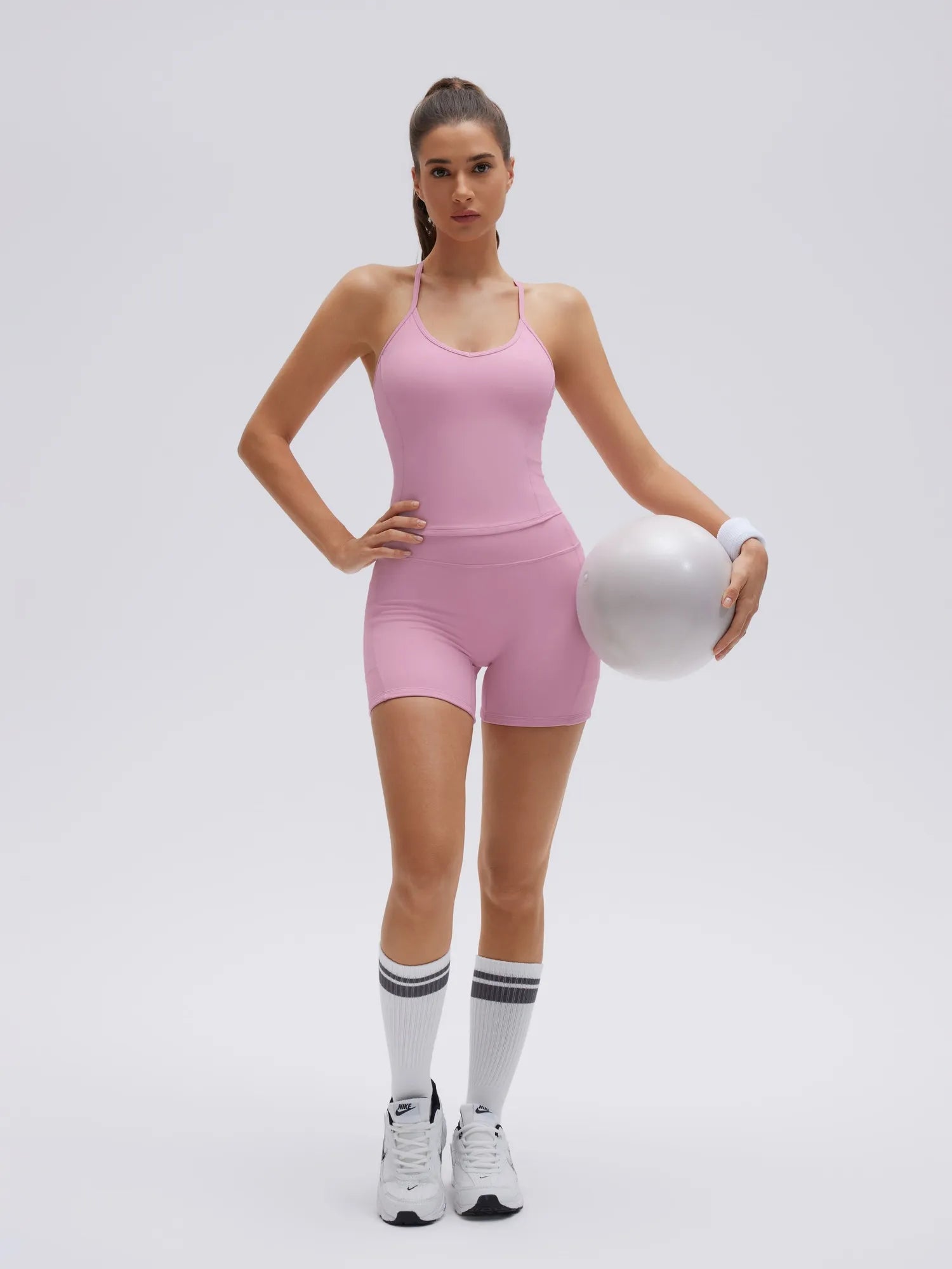 SUUKSESS Women Sexy Workout Sets Padded Sports Bra High Waisted Shorts Outfits-SUUKSESS-SUUKSESS