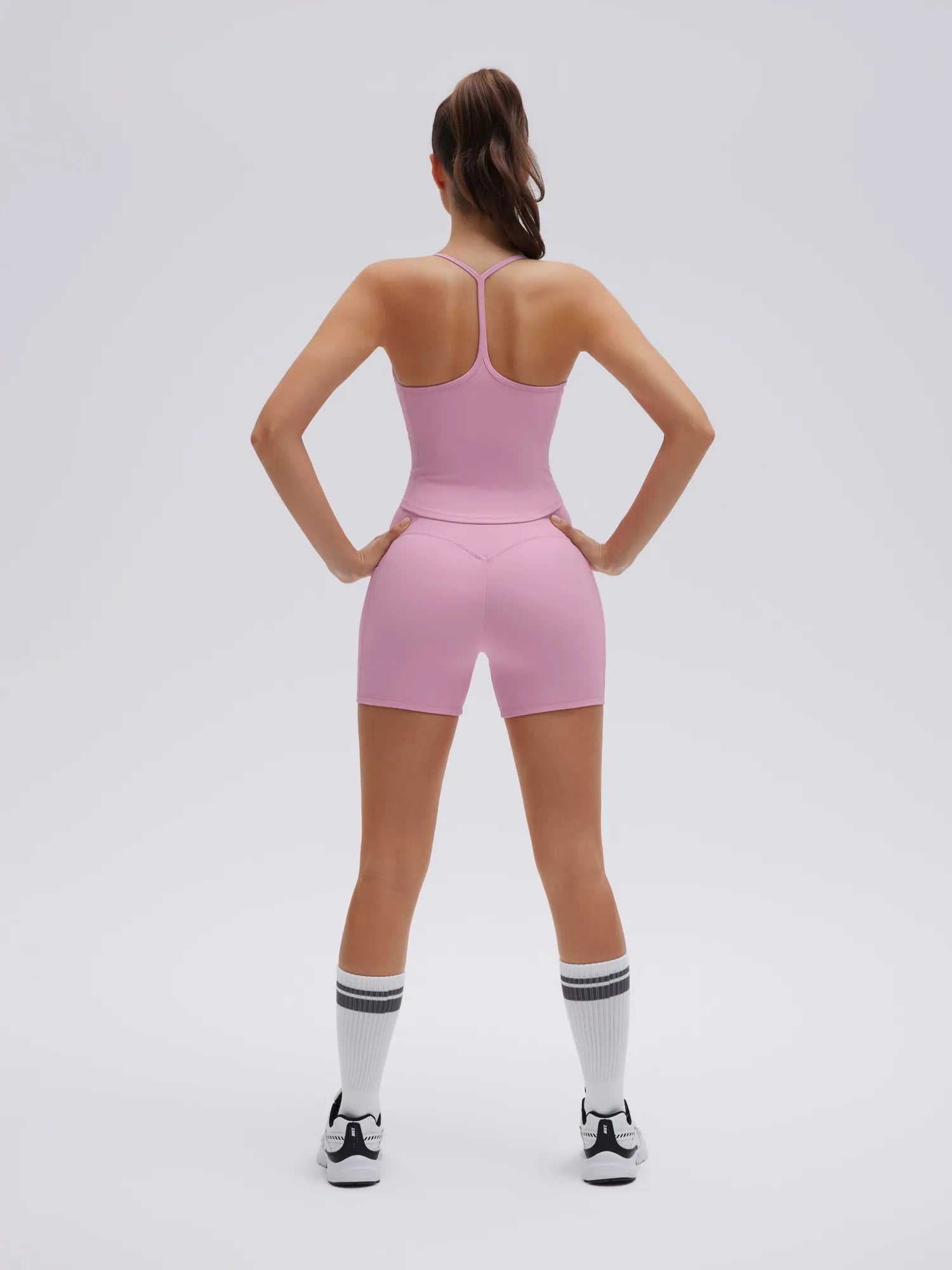 SUUKSESS Women Sexy Workout Sets Padded Sports Bra High Waisted Shorts Outfits-SUUKSESS-SUUKSESS