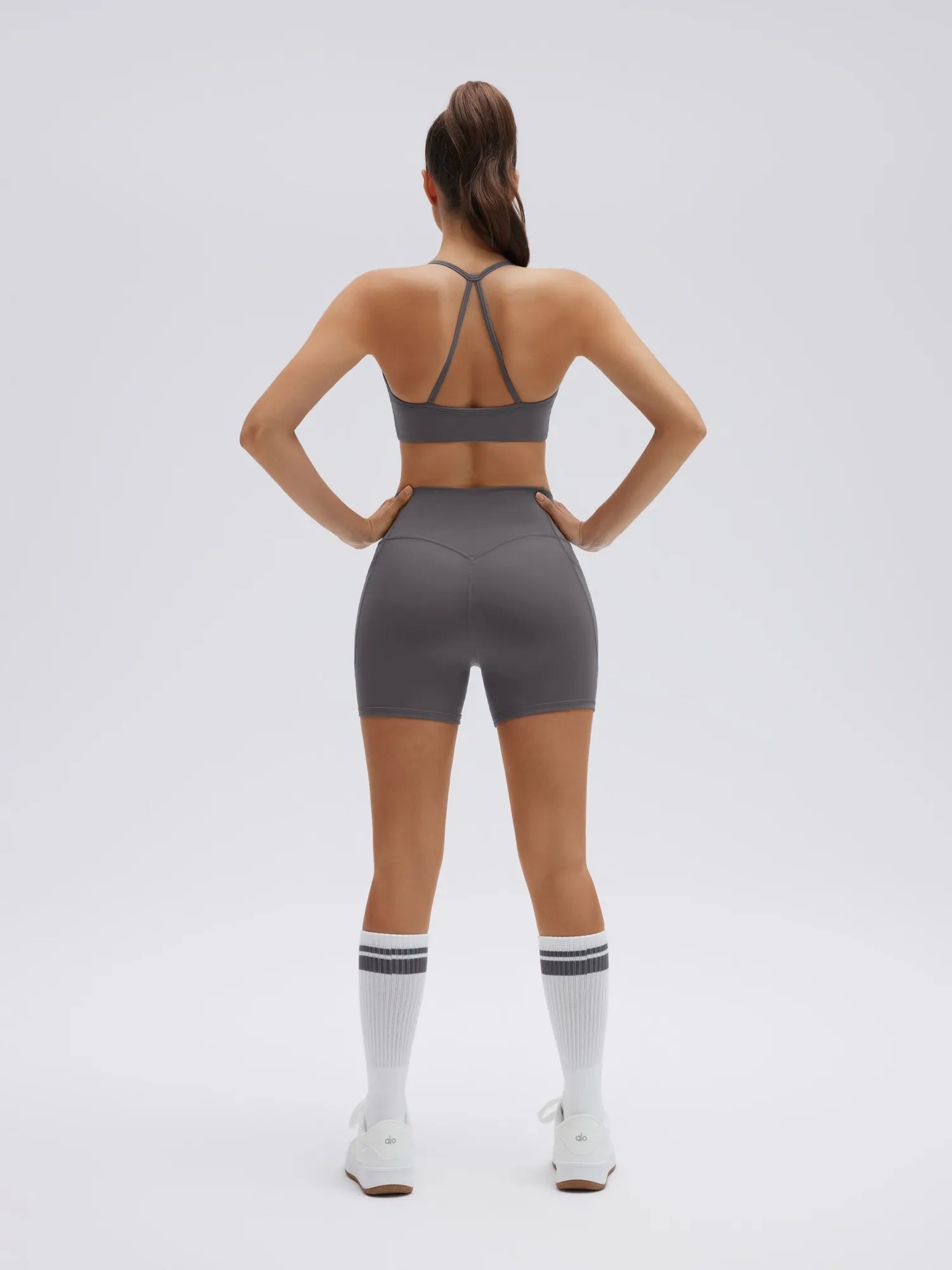 Halter Criss Cross Crop Tops 2 Piece Workout Sets