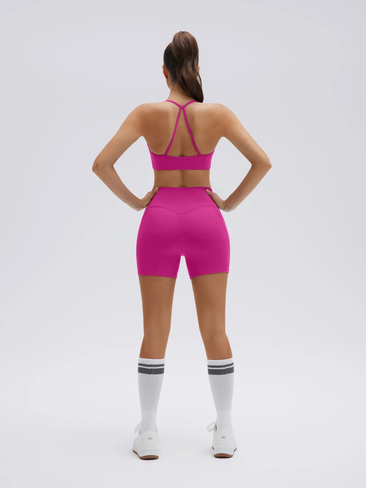 Halter Criss Cross Crop Tops 2 Piece Workout Sets