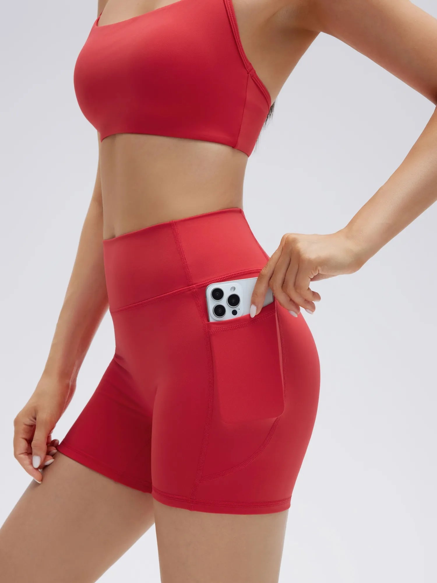 Halter Criss Cross Crop Tops 2 Piece Workout Sets