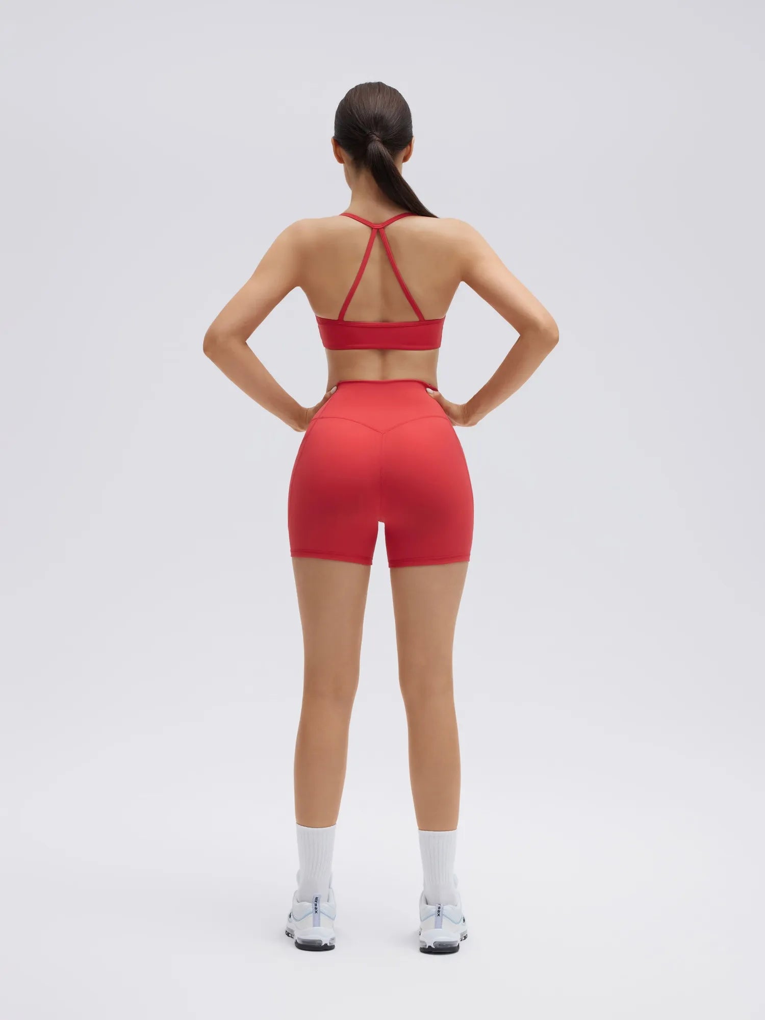 Halter Criss Cross Crop Tops 2 Piece Workout Sets