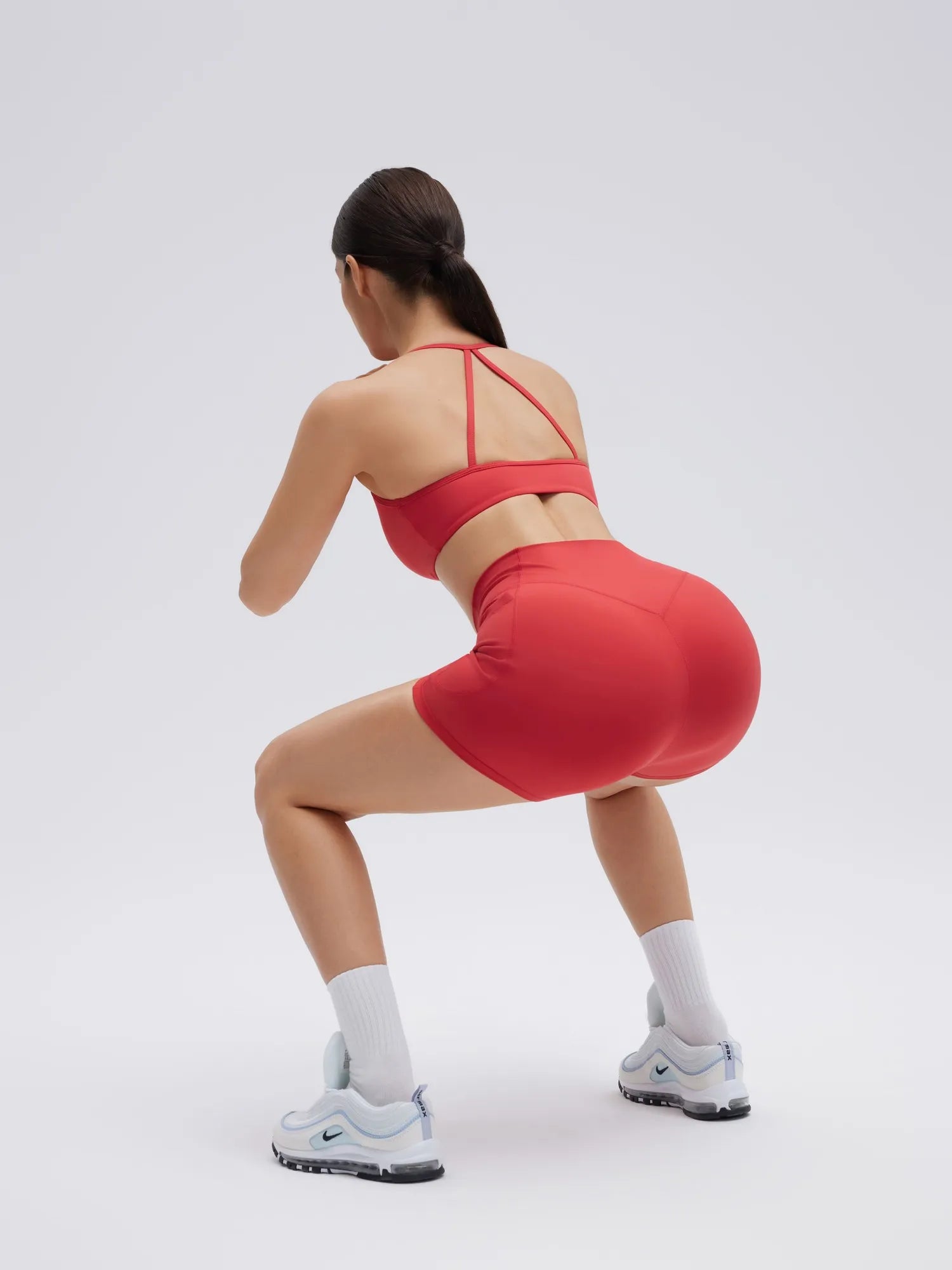 Halter Criss Cross Crop Tops 2 Piece Workout Sets