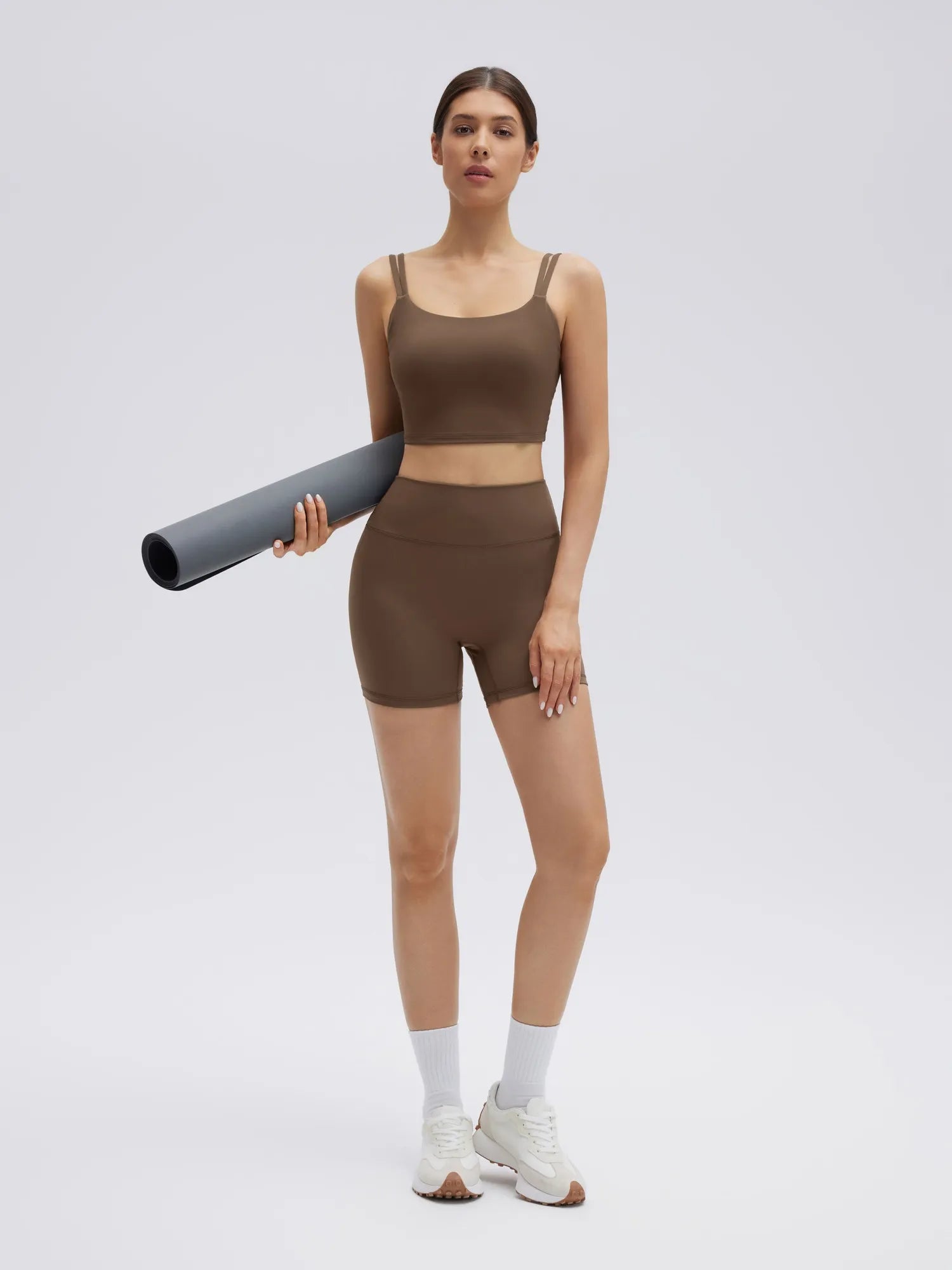 SUUKSESS Womens Workout Set Fitness Yoga Pilates Crop Tank Twist Back Cami High Waisted Tummy Control Bike Short-SUUKSESS-SUUKSESS