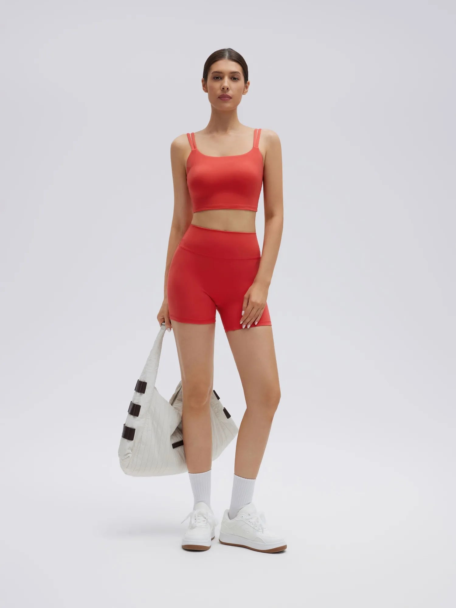 SUUKSESS Womens Workout Set Fitness Yoga Pilates Crop Tank Twist Back Cami High Waisted Tummy Control Bike Short-SUUKSESS-SUUKSESS