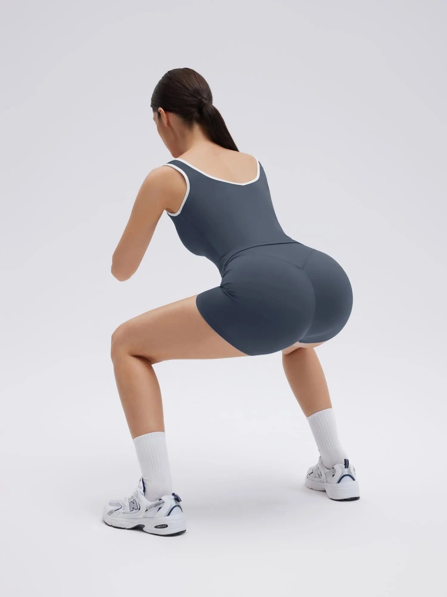 SUUKSESS Women 2 Piece Workout Sets Built in Bra Yoga Tank Top High Waisted Tummy Control Biker Shorts-SUUKSESS-SUUKSESS