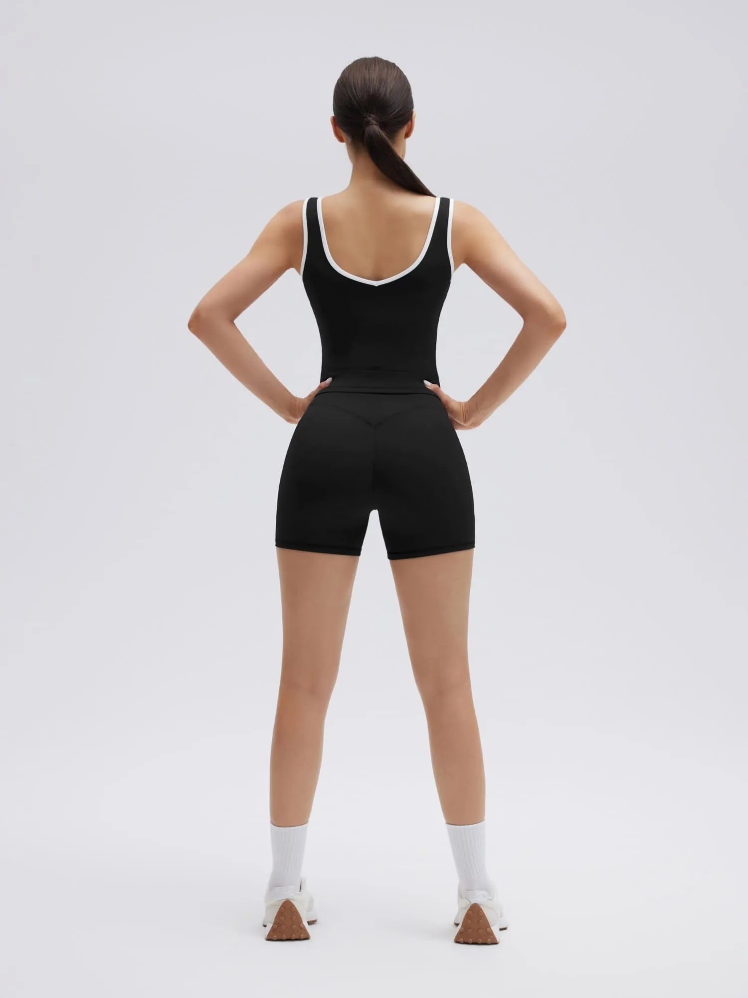 SUUKSESS Women 2 Piece Workout Sets Built in Bra Yoga Tank Top High Waisted Tummy Control Biker Shorts-SUUKSESS-SUUKSESS