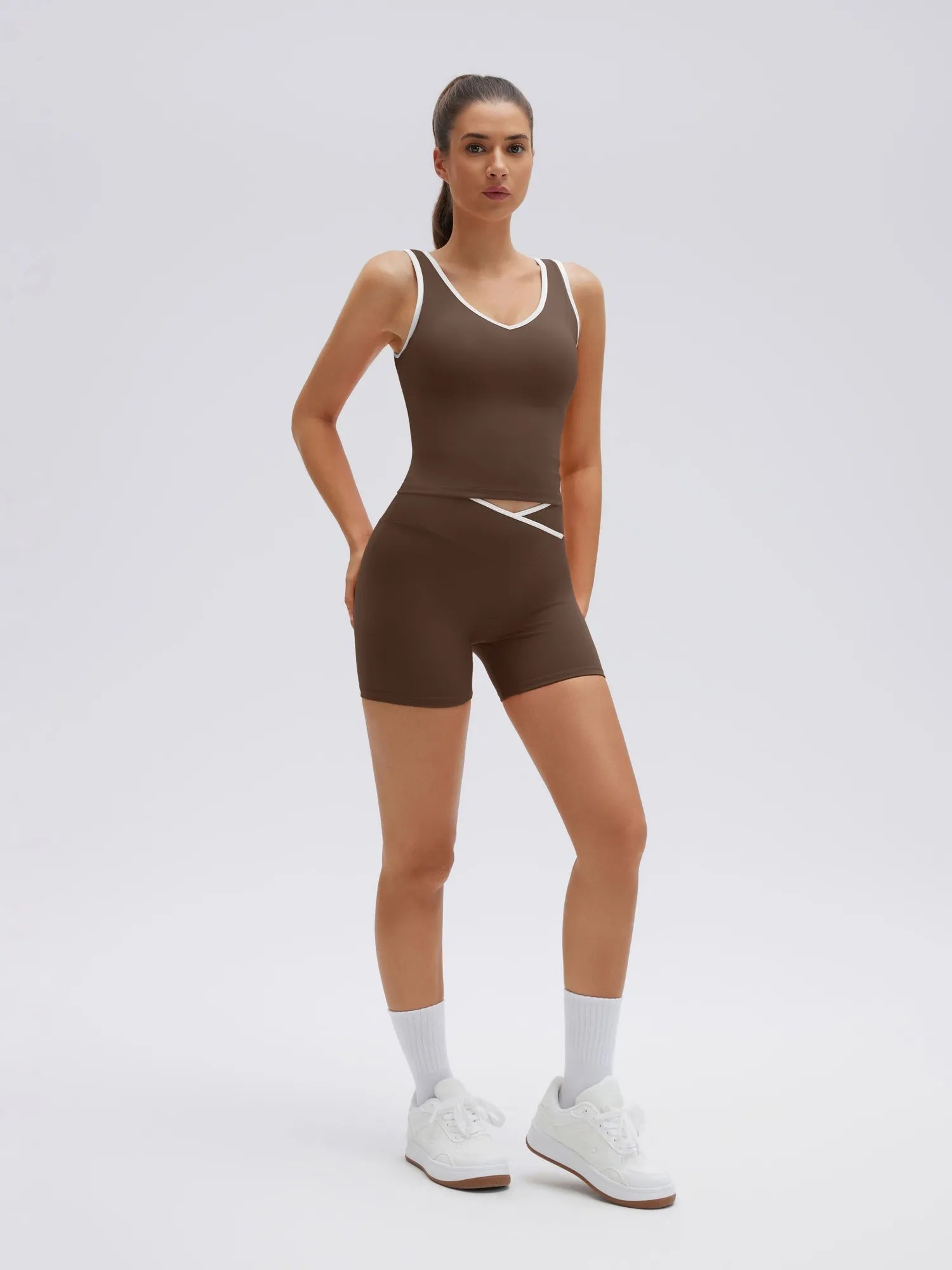 Waisted Tummy Control 2 Piece Workout Sets