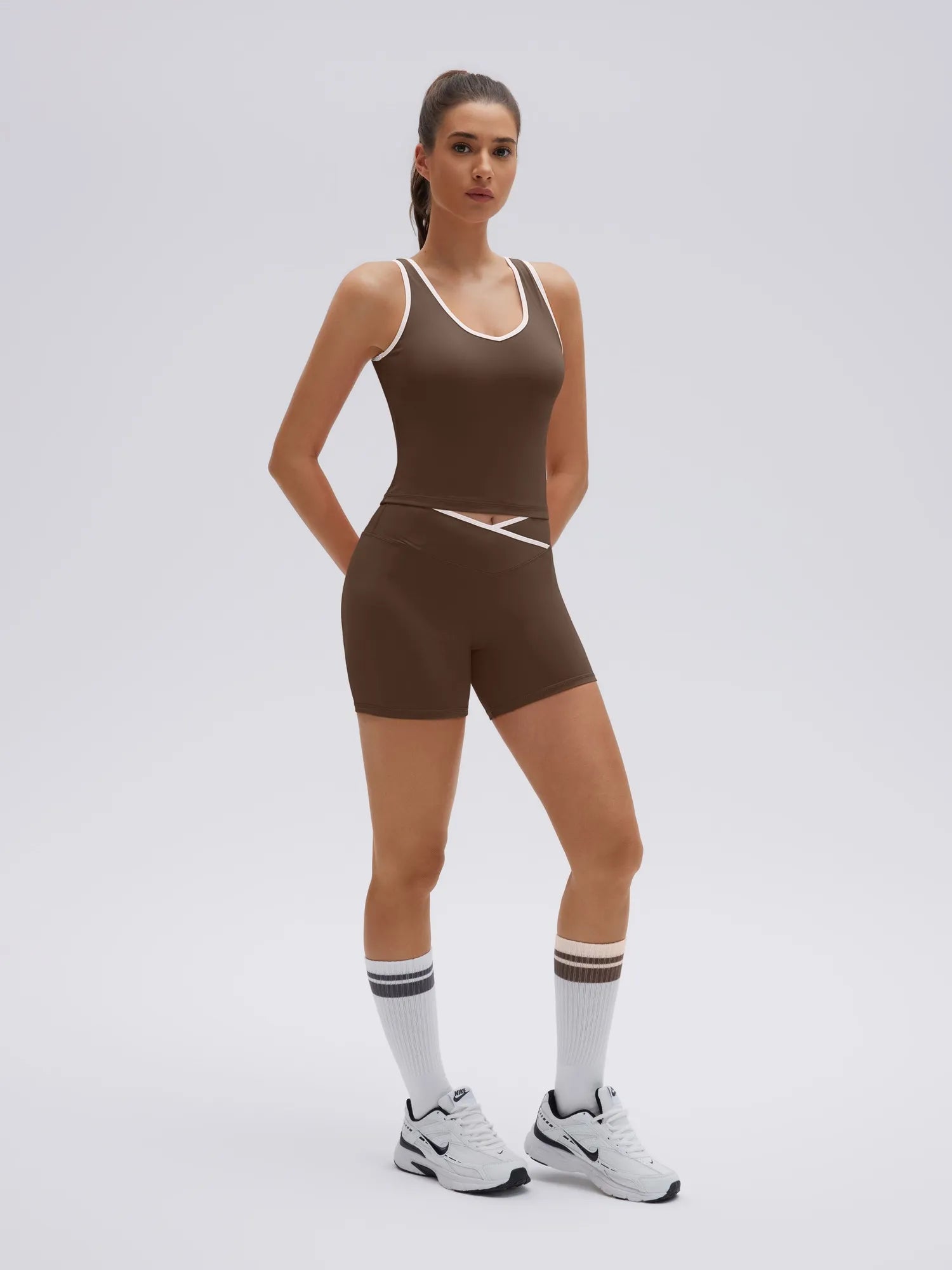 Waisted Tummy Control 2 Piece Workout Sets