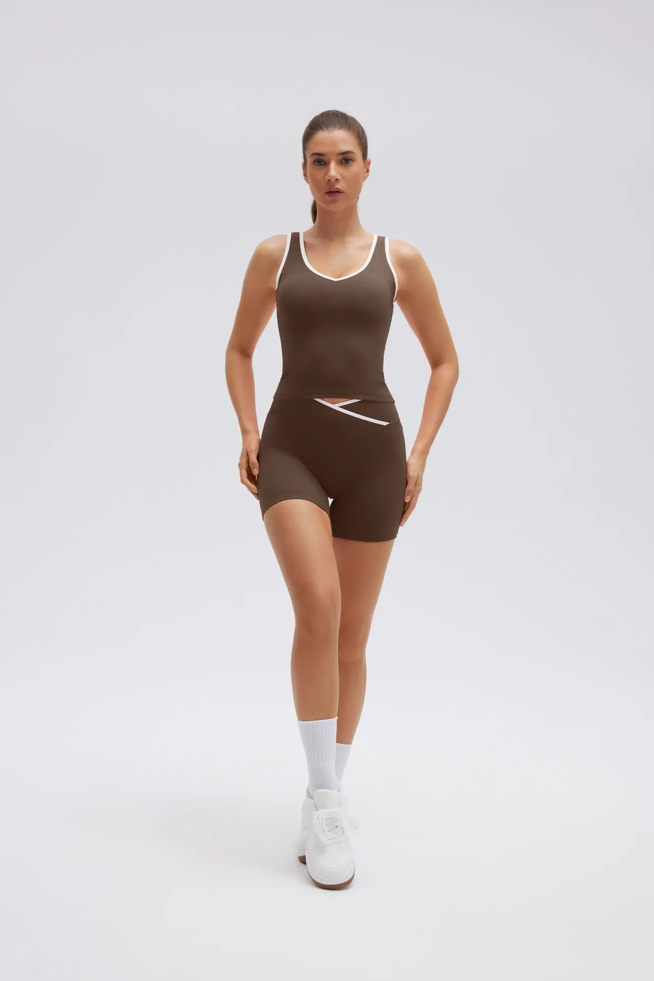Waisted Tummy Control 2 Piece Workout Sets