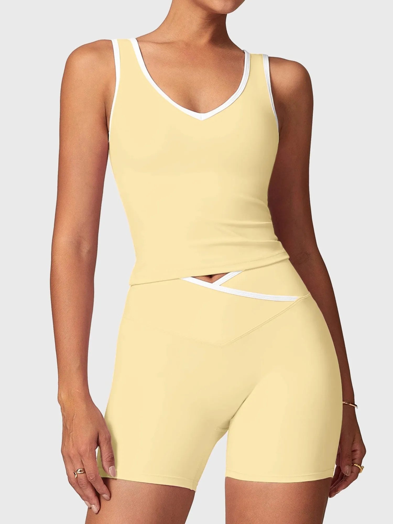 Waisted Tummy Control 2 Piece Workout Sets