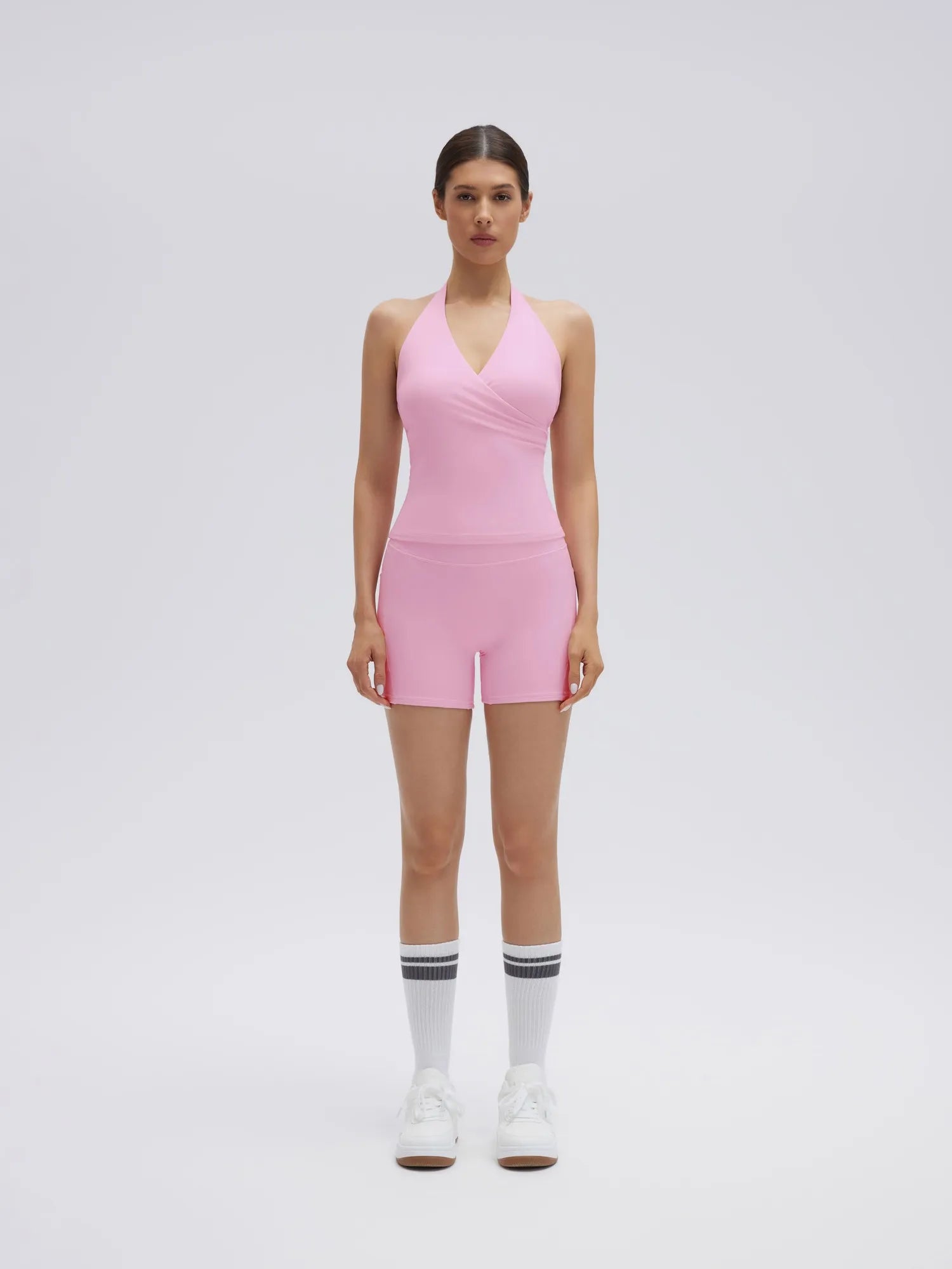 Padded Halter Open Back 2 Piece Workout Sets