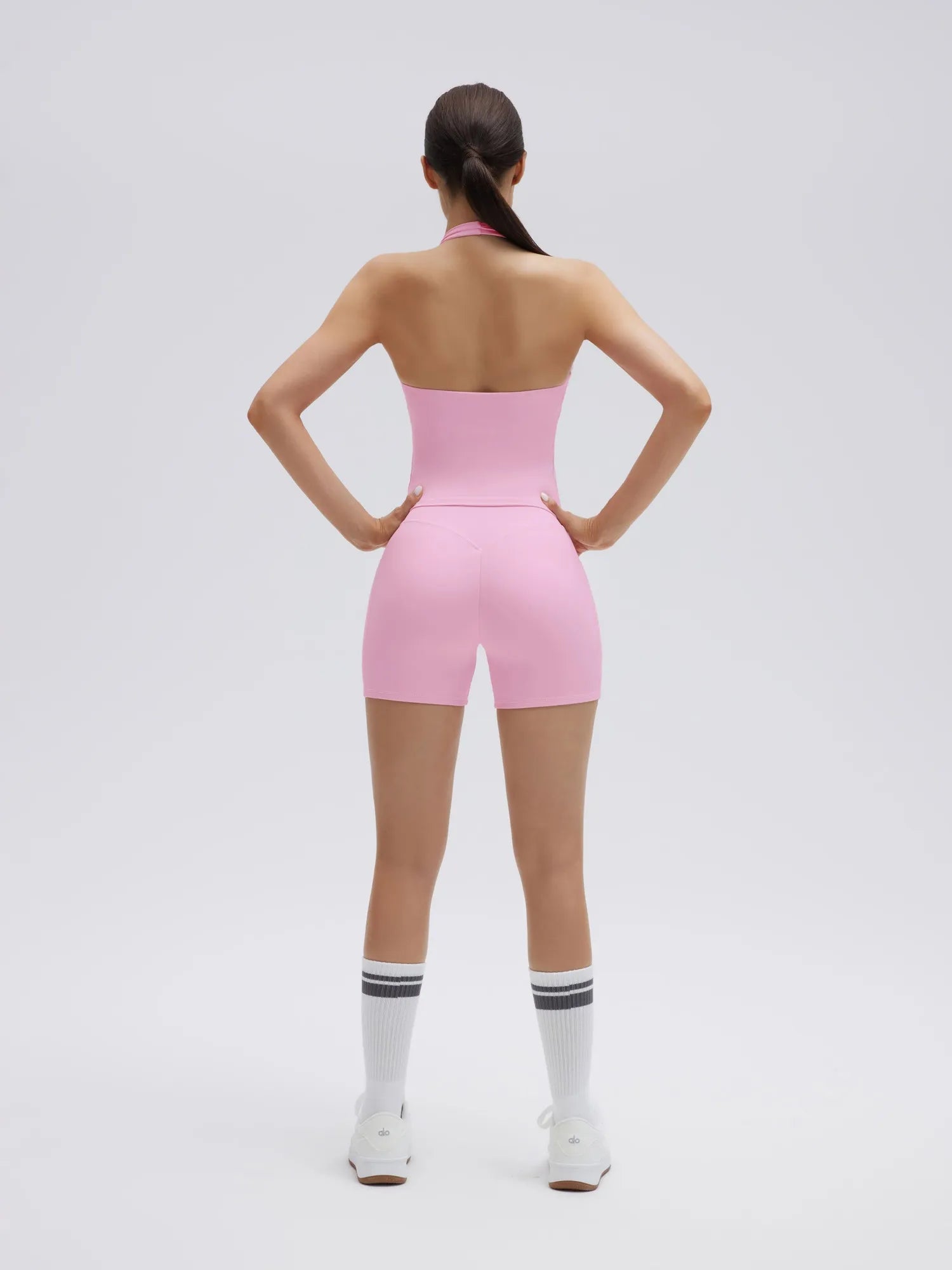 Padded Halter Open Back 2 Piece Workout Sets