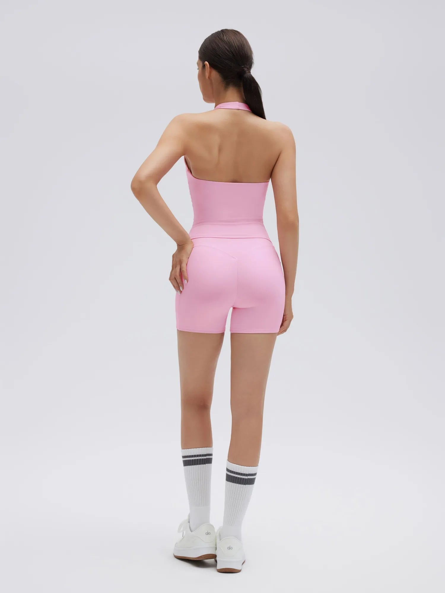 Padded Halter Open Back 2 Piece Workout Sets