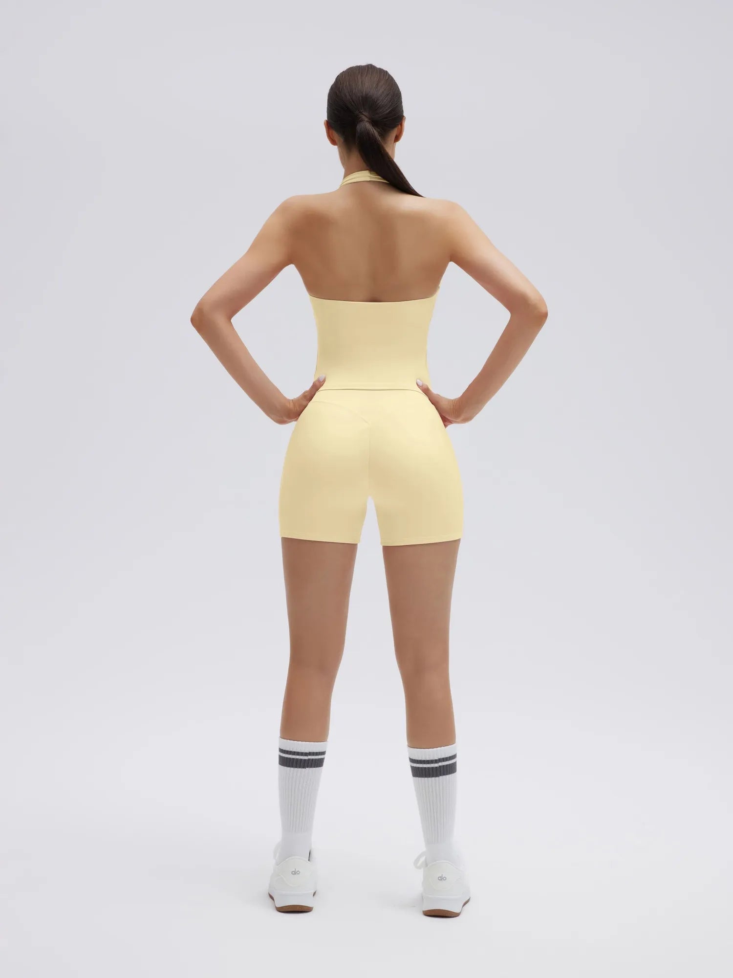 Padded Halter Open Back 2 Piece Workout Sets