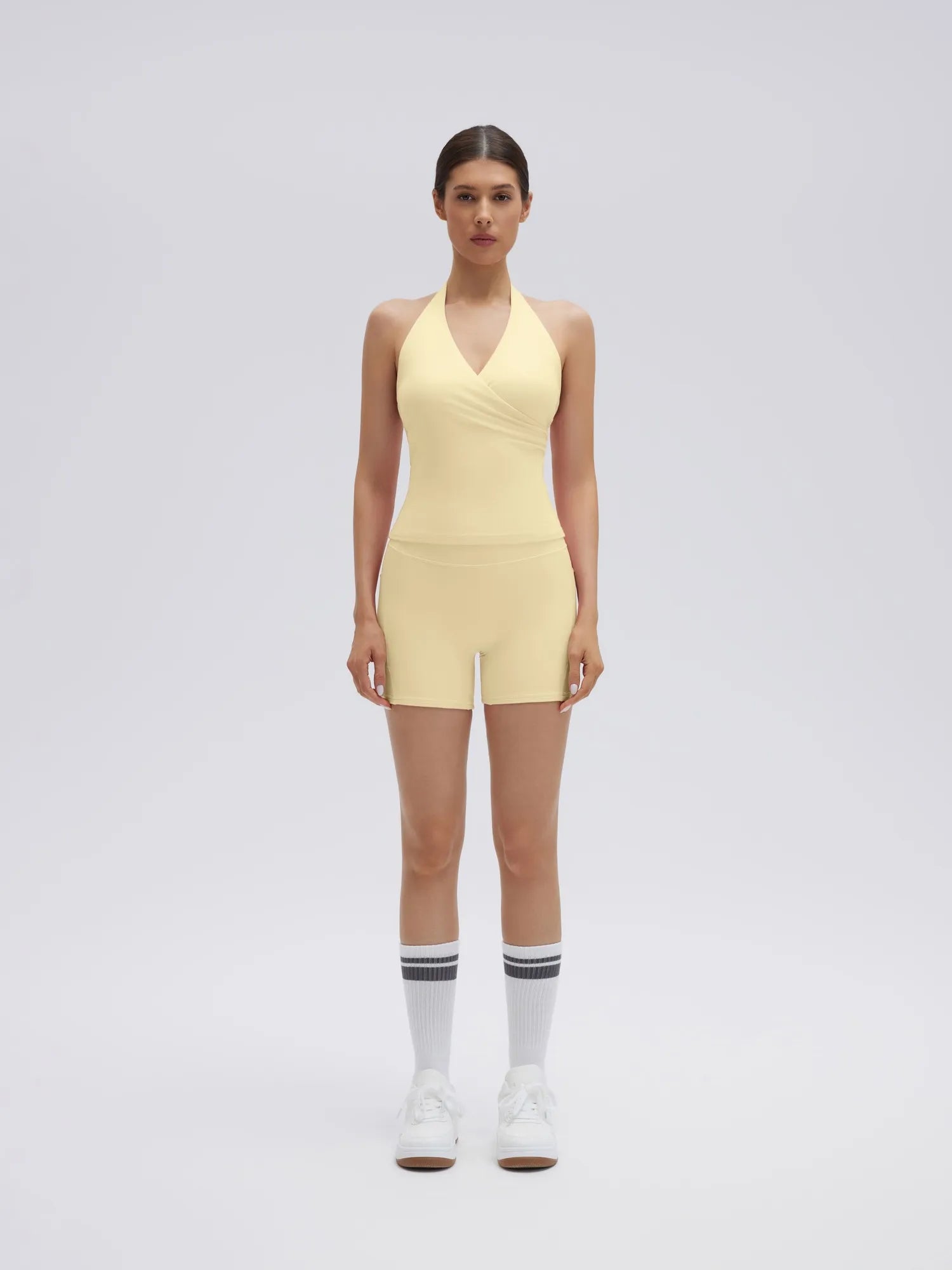 Padded Halter Open Back 2 Piece Workout Sets