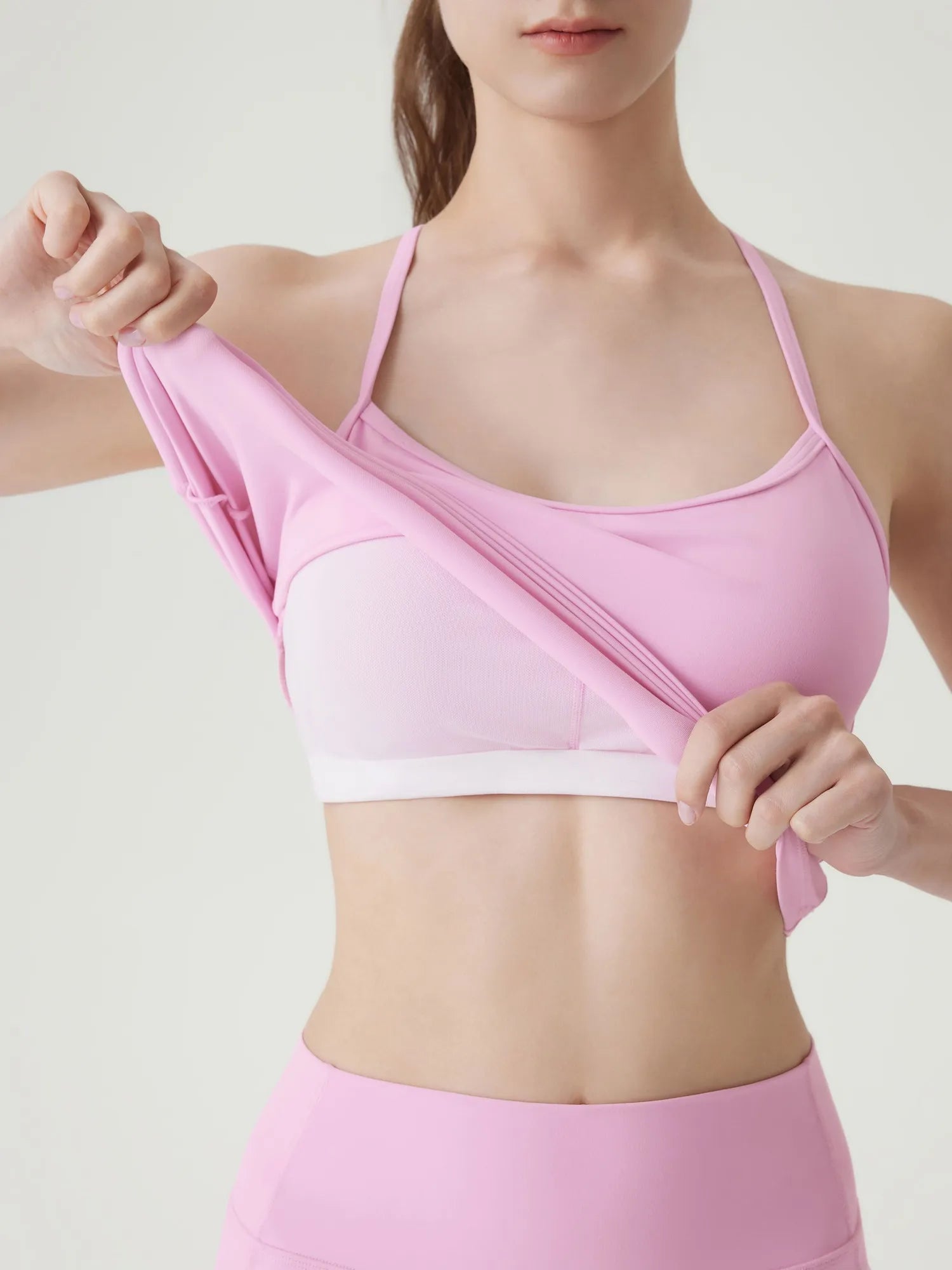 Racerback Sports Bra 2 Piece Workout Sets-SUUKSESS-SUUKSESS