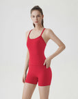 V Back Padded Sports Workout Sets-SUUKSESS-Red-XS-SUUKSESS