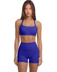 Padded Sports Bra 2 Piece Workout Sets-SUUKSESS-Blue-XS-SUUKSESS