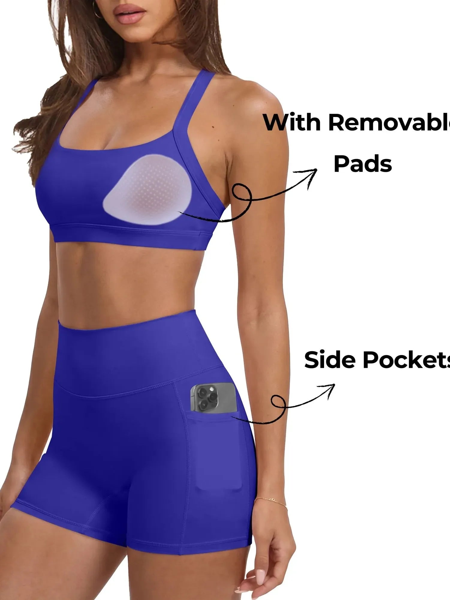Padded Sports Bra 2 Piece Workout Sets-SUUKSESS-SUUKSESS