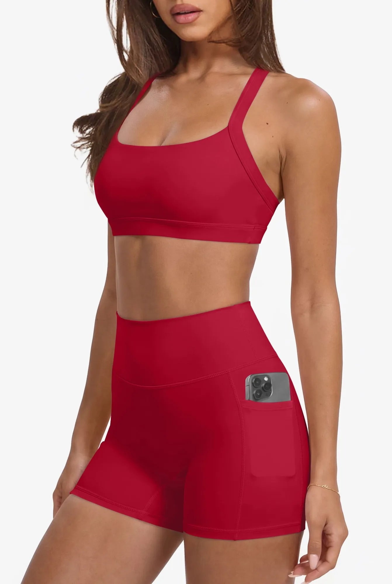 Padded Sports Bra 2 Piece Workout Sets-SUUKSESS-SUUKSESS