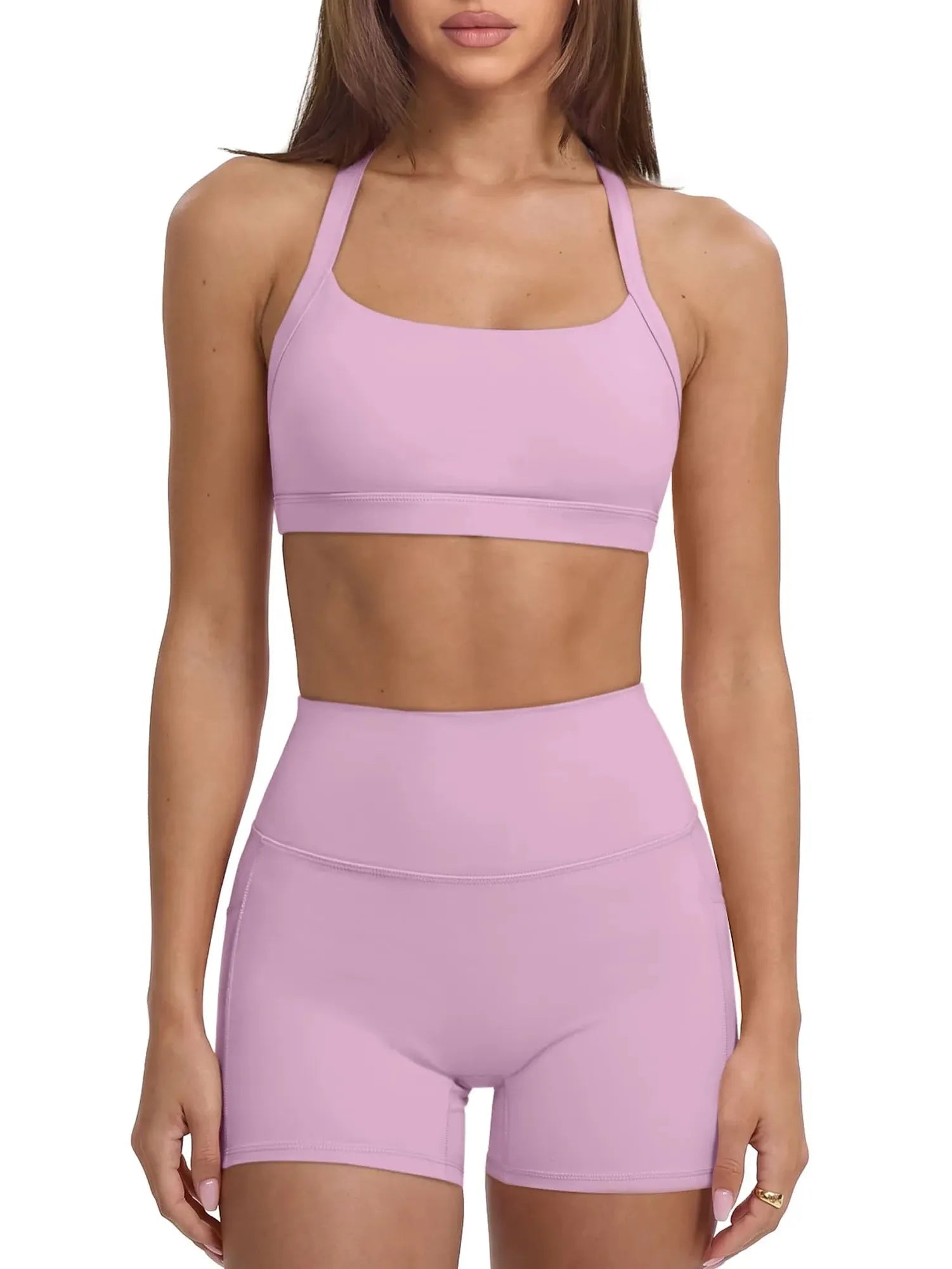 Padded Sports Bra 2 Piece Workout Sets-SUUKSESS-SUUKSESS