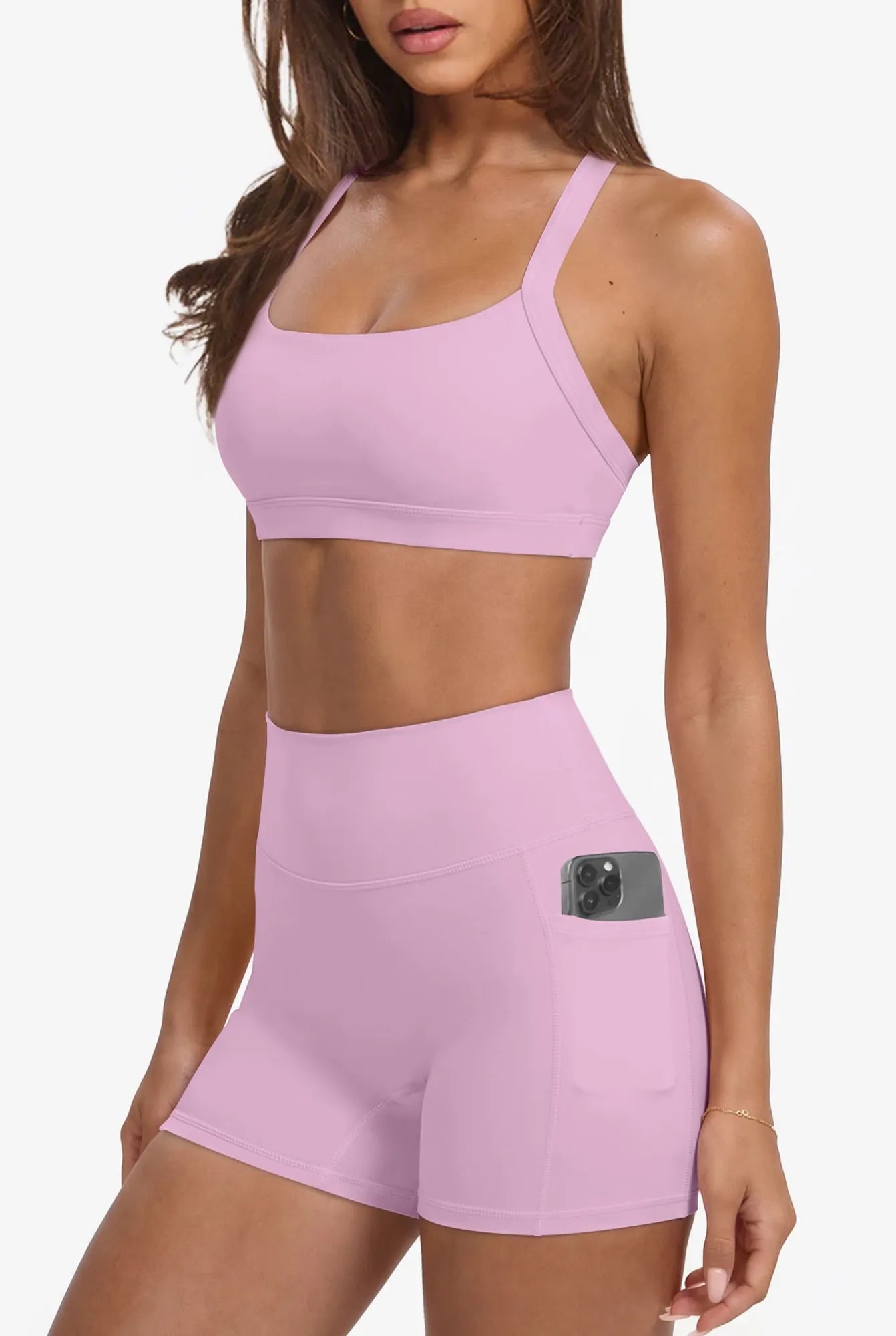 Padded Sports Bra 2 Piece Workout Sets-SUUKSESS-SUUKSESS