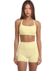 Padded Sports Bra 2 Piece Workout Sets-SUUKSESS-Yellow-XS-SUUKSESS