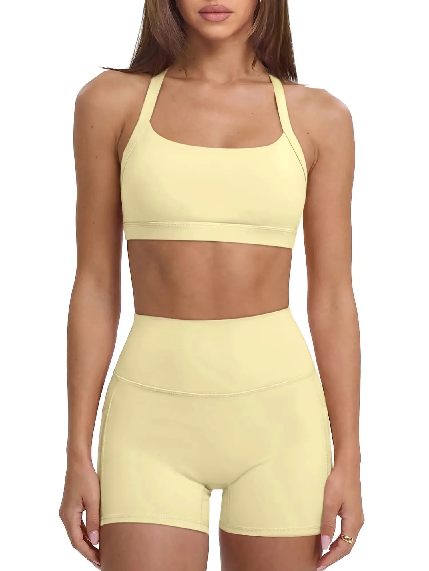 Padded Sports Bra 2 Piece Workout Sets-SUUKSESS-SUUKSESS