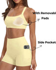 Padded Sports Bra 2 Piece Workout Sets-SUUKSESS-SUUKSESS