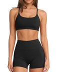 Scoop Neck V Back Sports Workout Sets-SUUKSESS-SUUKSESS