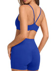 Scoop Neck V Back Sports Workout Sets-SUUKSESS-SUUKSESS