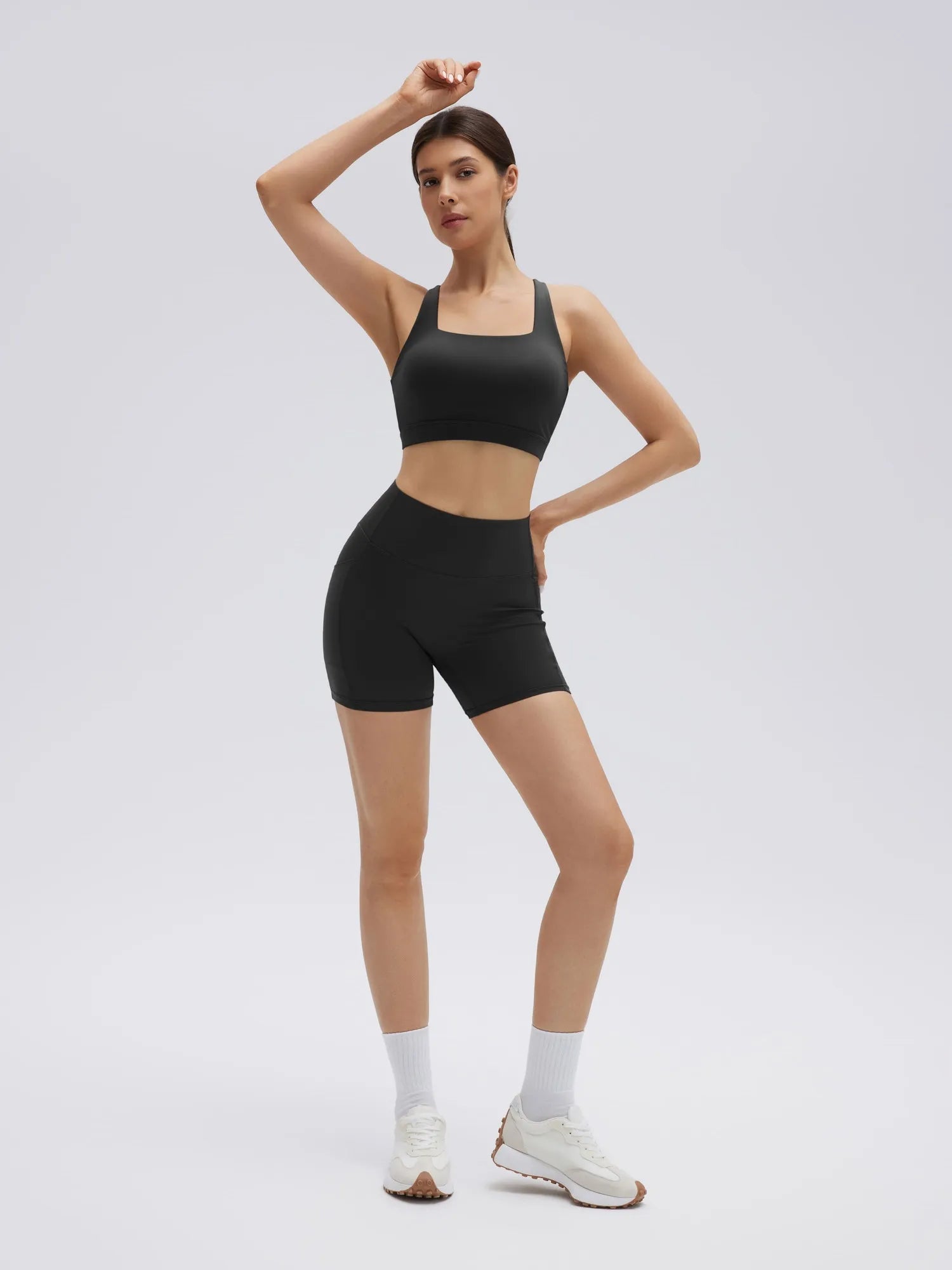 Backless Bra Yoga Crop Workout Set-SUUKSESS-Black-XS-SUUKSESS