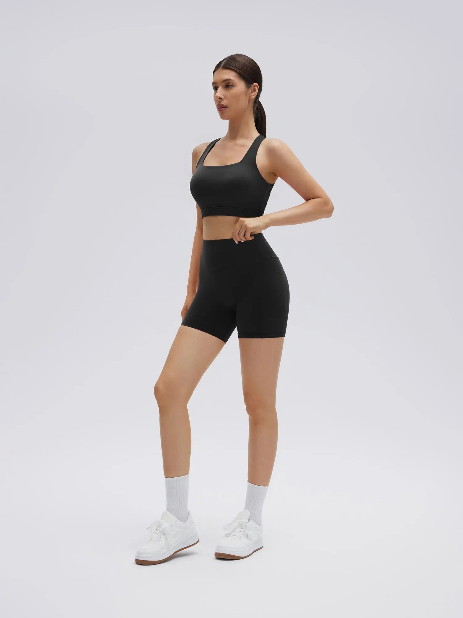 Backless Bra Yoga Crop Workout Set-SUUKSESS-SUUKSESS