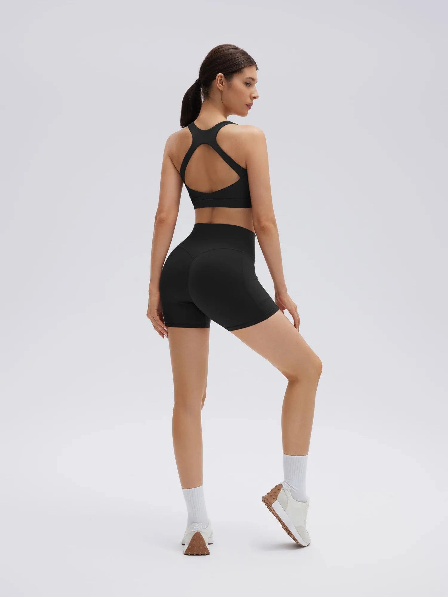 Backless Bra Yoga Crop Workout Set-SUUKSESS-SUUKSESS