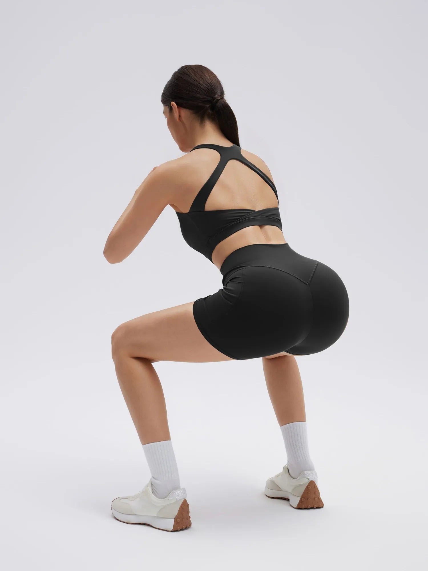 Backless Bra Yoga Crop Workout Set-SUUKSESS-SUUKSESS