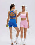 Backless Bra Yoga Crop Workout Set-SUUKSESS-SUUKSESS